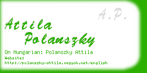 attila polanszky business card